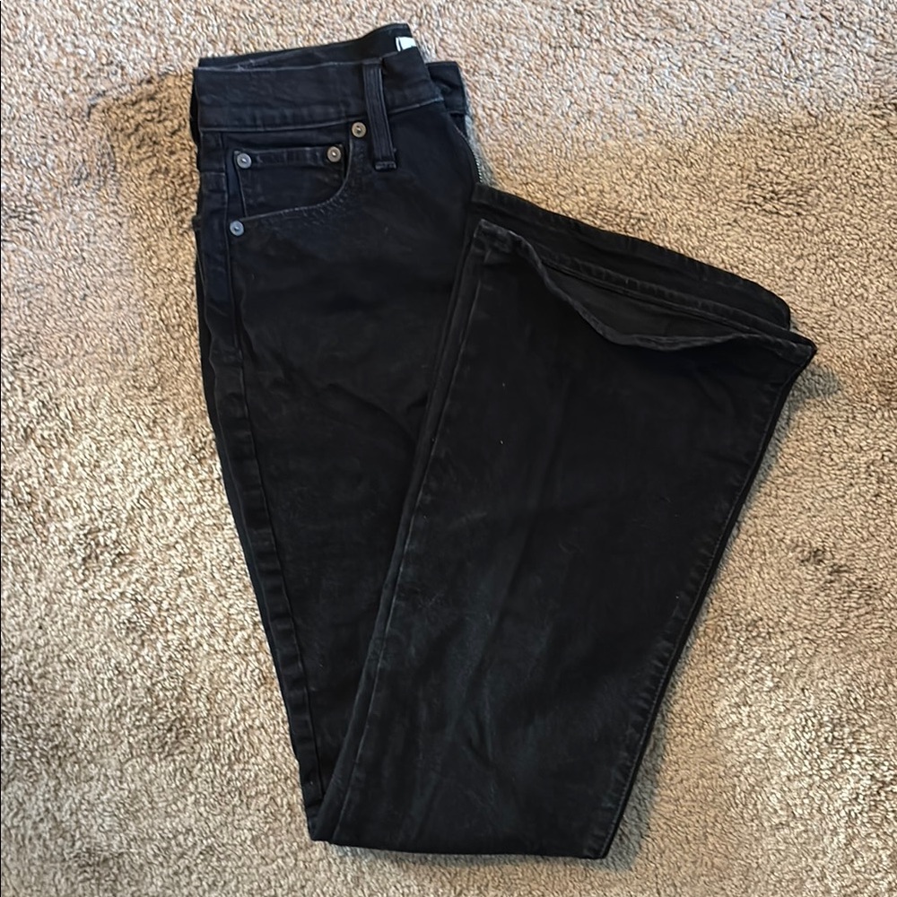 Madewell Black Flare & Wide Leg Jeans